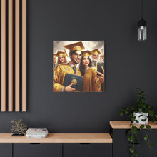 Load image into Gallery viewer, Graduation Celebration Canvas Wall Art, Perfect Gift for Graduates, Home Decor, Graduation Party Decor, Unique Graduation Memory
