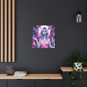 Halloween Art Canvas, Spooky Decor, Wall Art, Halloween Decoration, Witch Artwork, Gifts for Her