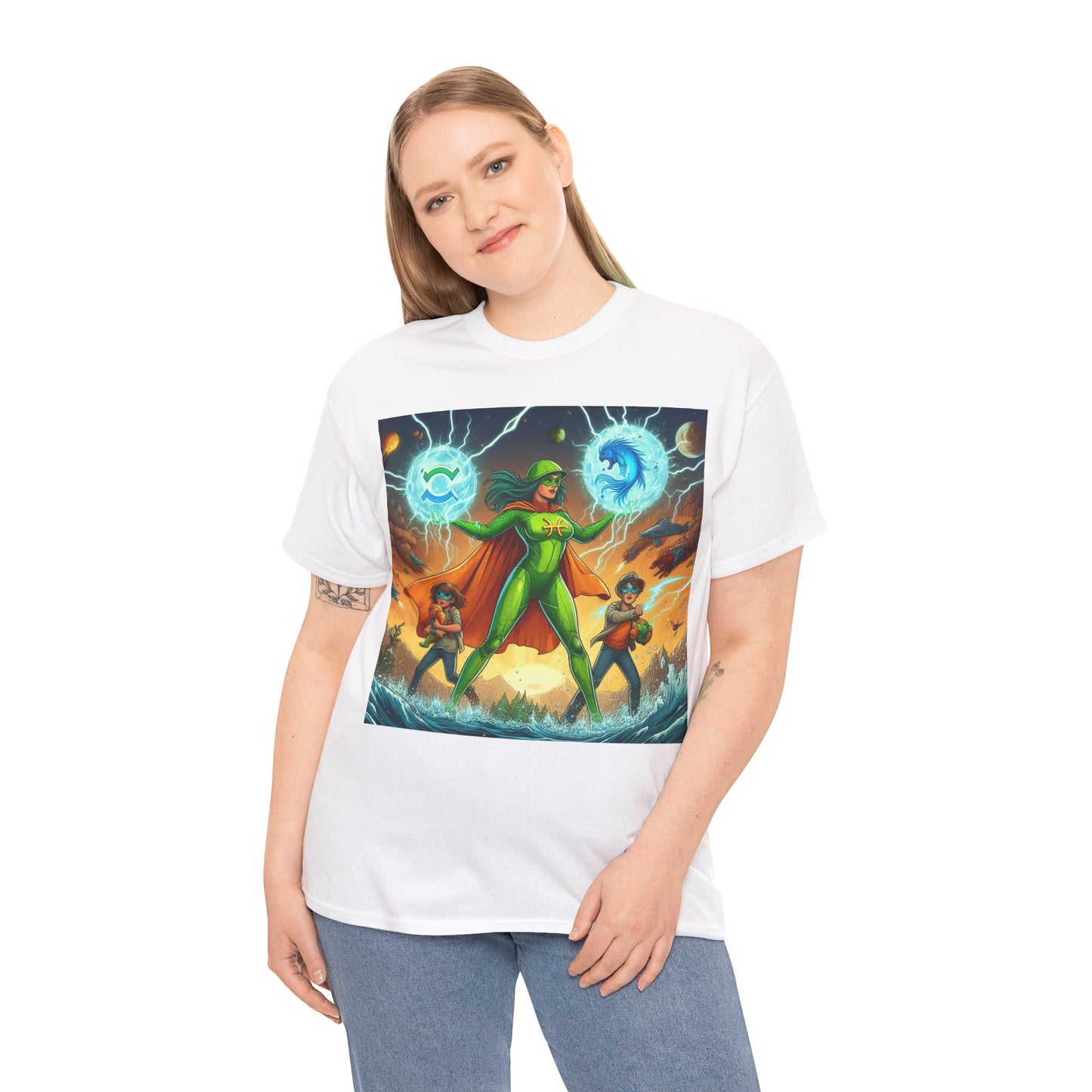 Pisces Mother's Day (7) Unisex Heavy Cotton Tee