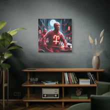 Load image into Gallery viewer, Retro Horror Art Canvas Print, Mummy Wall Art, Spooky Home Decor, Halloween Gift, Dark Aesthetic
