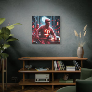 Retro Horror Art Canvas Print, Mummy Wall Art, Spooky Home Decor, Halloween Gift, Dark Aesthetic