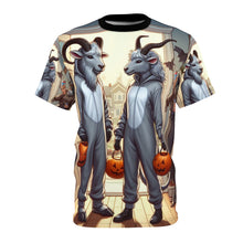 Load image into Gallery viewer, Capricorn Halloween (4) Unisex Cut &amp; Sew Tee (AOP)
