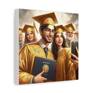 Graduation Celebration Canvas Wall Art, Perfect Gift for Graduates, Home Decor, Graduation Party Decor, Unique Graduation Memory