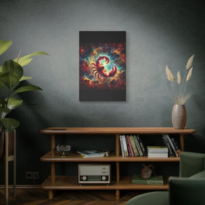 Cosmic Scorpio Canvas Art, Zodiac Wall Decor, Celestial Home Decor, Scorpio Gift, Astrology Wall Art