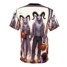 Load image into Gallery viewer, Capricorn Halloween (1) Unisex Cut &amp; Sew Tee (AOP)
