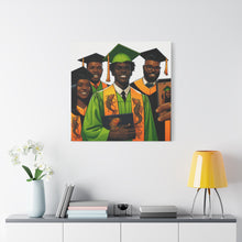Load image into Gallery viewer, Graduation Canvas Print, Celebratory Artwork for Graduates, Stylish Home Decor, Gift for Graduates, Unique Wall Art
