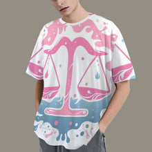 Load image into Gallery viewer, Libra Round Neck Loose T-Shirt (Inky Splatter) 2
