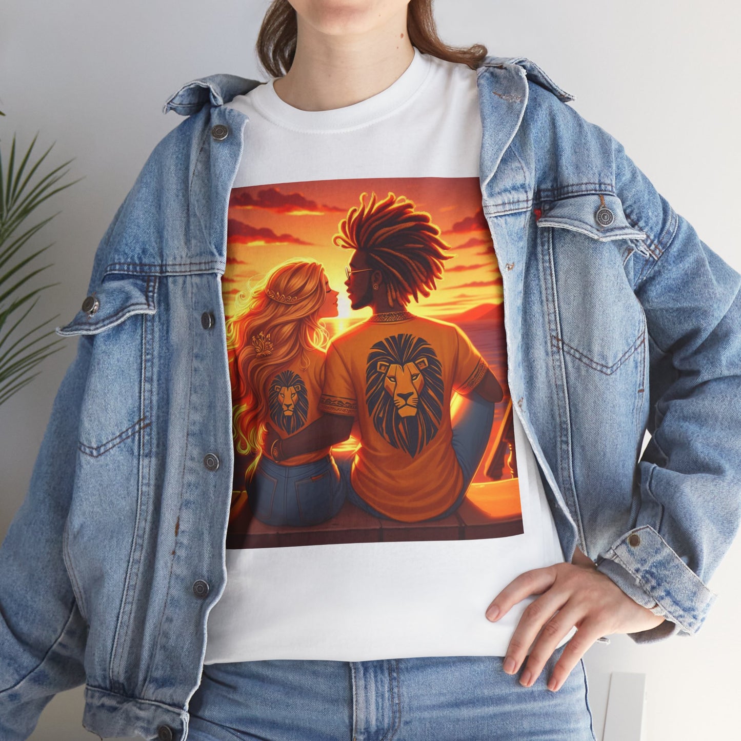 Leo Valentine's Day (6) Unisex Heavy Cotton Tee