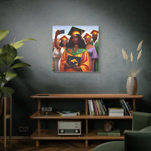 Graduation Canvas Art, Celebratory Wall Decor, College Graduation Gift, Personalized Room Decoration, Unique Art for Graduates