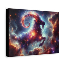 Load image into Gallery viewer, Stretched Canvas Print, Cosmic Goat Art, Zodiac Decor, Aries Gift, Astrological Wall Art, Astrology Home Decor
