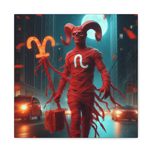Canvas Wall Art, Aries Decor, Zodiac Gift, Home Wall Decor, Astrological Artwork