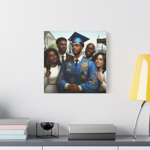 Graduation Celebration Canvas Wall Art, Personalized Gift, Home Décor, Graduation Keepsake, Unique Family Portrait