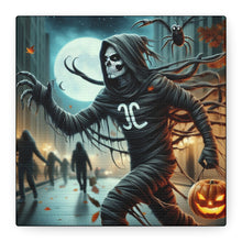 Load image into Gallery viewer, Spooky Halloween Wall Art Canvas, Creepy Decor for Haunted Houses, Trick or Treat Wall Hanging, Frightening Artwork, Seasonal Home Decor
