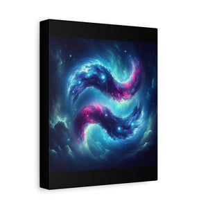 Galaxy Aquarius Wave Canvas Art, Modern Home Decor, Cosmic Wall Art, Unique Gift, Space Lovers