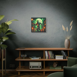 Spooky Halloween Wall Art Canvas, Mummy Decor for Fall, Halloween Party Decoration, Frightening Home Decor, Unique Gift Idea