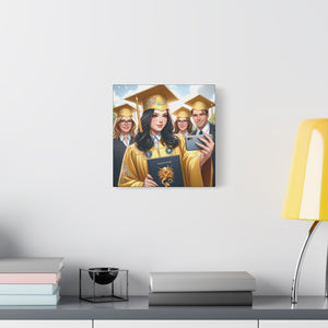 Graduation Canvas Print, Custom Wall Art for Grads, Personalized Home Decor, Graduate Gift, Modern Stretched Canvas, Graduation Celebration