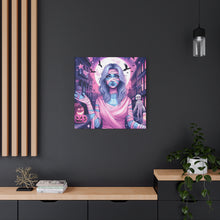 Load image into Gallery viewer, Halloween Art Canvas, Spooky Decor, Wall Art, Halloween Decoration, Witch Artwork, Gifts for Her
