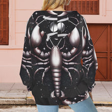 Load image into Gallery viewer, Design 255681469 Scorpio Women&#39;s Drawstring Pocket Hoodie
