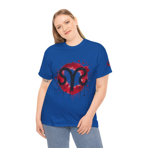 Bold Graphic Aries T-Shirt, Unisex Tee for Astrology Lovers, Unique Gift for Birthdays, Casual Wear, Statement Piece