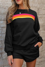 Load image into Gallery viewer, Beau Blue Accent Pullover and Shorts Two Piece Casual Set
