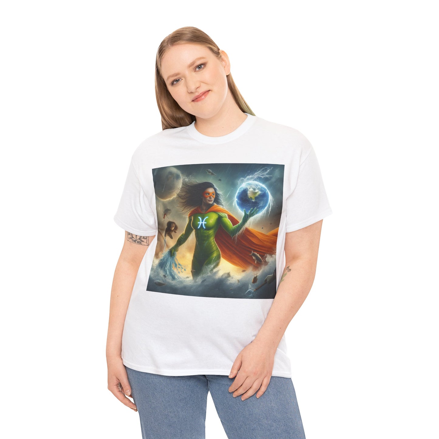 Pisces Mother's Day (6) Unisex Heavy Cotton Tee