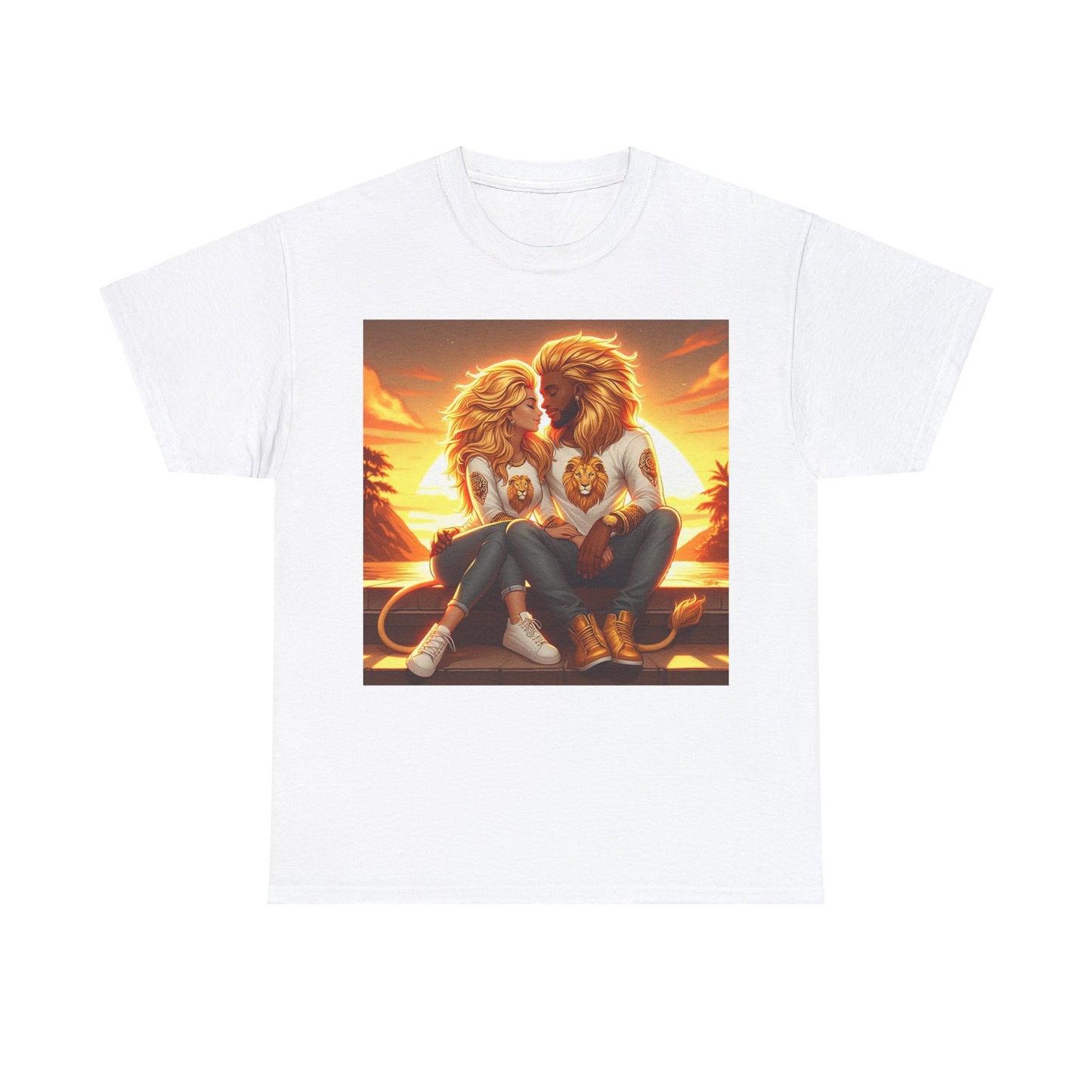 Leo Couple (5) Unisex Heavy Cotton Tee