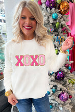 Load image into Gallery viewer, White Merry &amp; Bright Round Neck Casual Sweater
