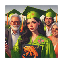 Load image into Gallery viewer, Graduation Canvas Print, Personalized Gift, Wall Art for Graduate, Celebration Decor, Matriculation Memory
