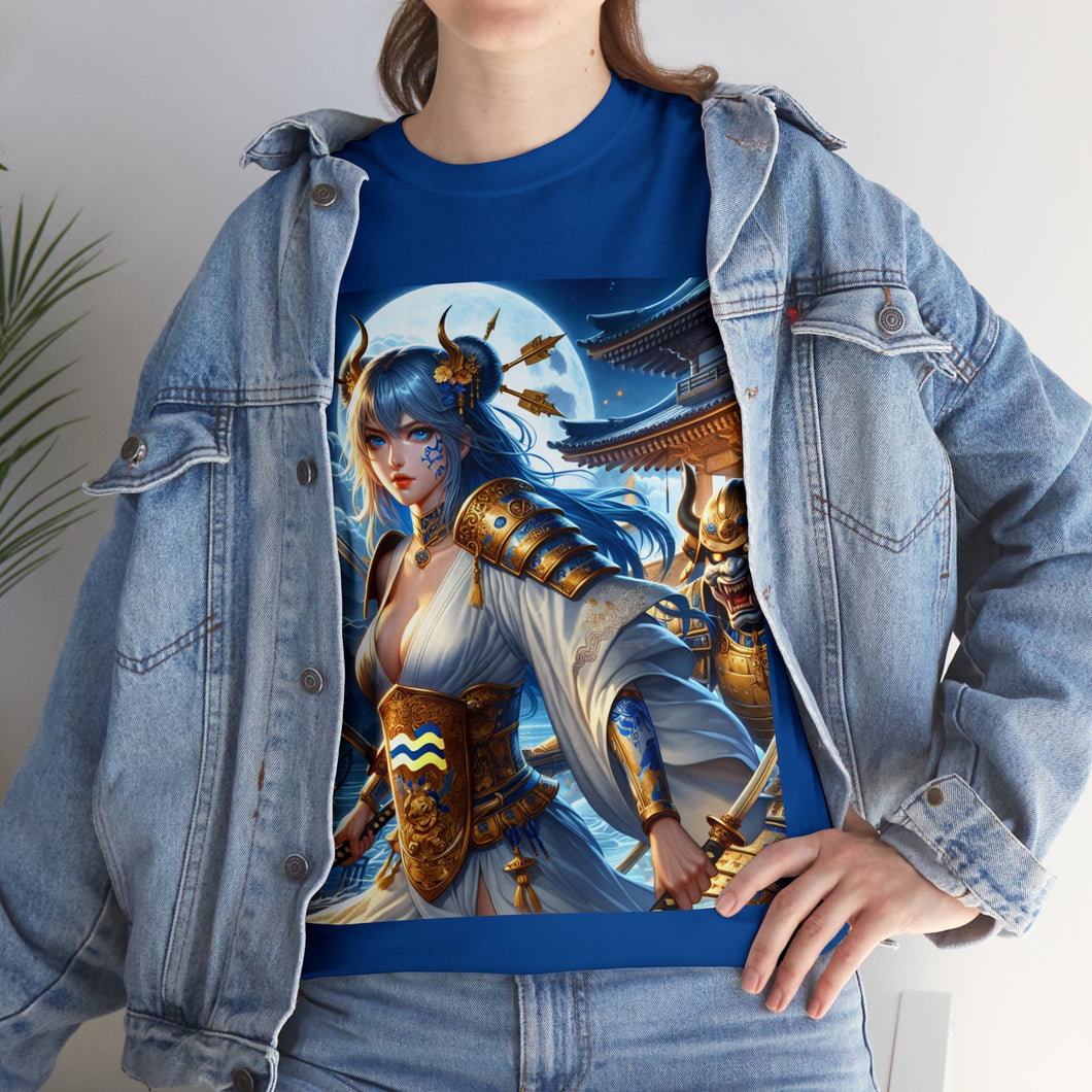 Samurai Aquarius (F4) Unisex Heavy Cotton Tee