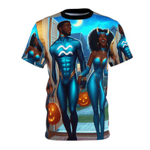 Load image into Gallery viewer, Aquarius Halloween (3) Unisex Cut &amp; Sew Tee (AOP)
