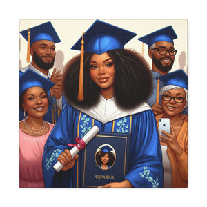 Graduation Canvas Print, Gift for Her, Home Decor, Celebration Artwork, Inspirational Graduation Gift