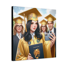Load image into Gallery viewer, Graduation Canvas Print, Custom Wall Art for Grads, Personalized Home Decor, Graduate Gift, Modern Stretched Canvas, Graduation Celebration
