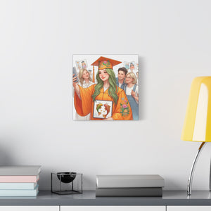 Graduation Celebration Canvas Print, Gift for Graduates, Wall Art, Home Decor, Gift for Her, Graduation Party Decor