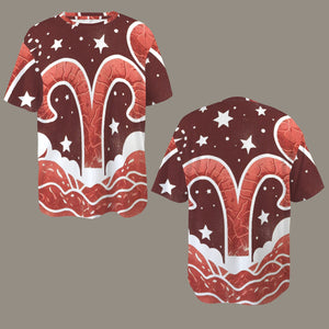 Aries Round Neck Loose T-Shirt