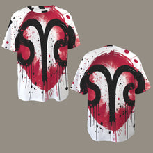 Load image into Gallery viewer, Aries Round Neck Loose T-Shirt (Inky Splatter)
