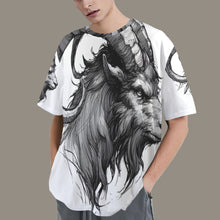 Load image into Gallery viewer, Capricorn Round Neck Loose T-Shirt (Rough Sketch)
