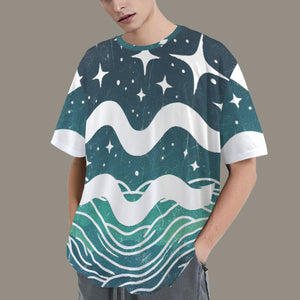 Aquarius Round Neck Loose T-Shirt