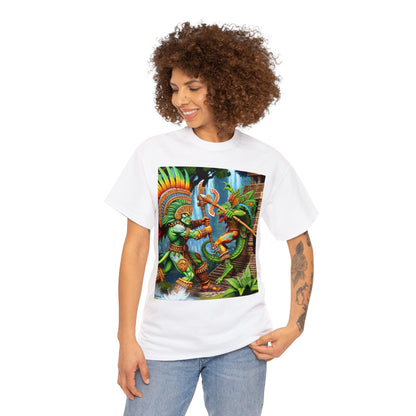 Pisces Aztec (3) Unisex Heavy Cotton Tee