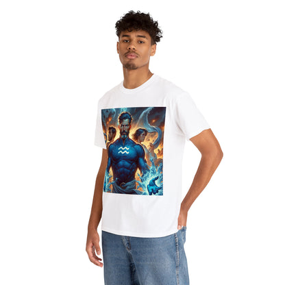 Aquarius Father's Day (7) Unisex Heavy Cotton Tee