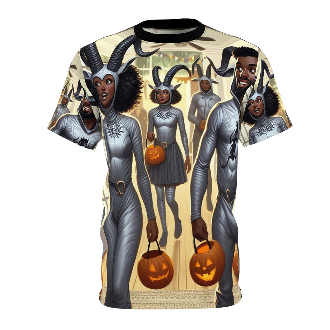 Capricorn Halloween (2) Unisex Cut & Sew Tee (AOP)