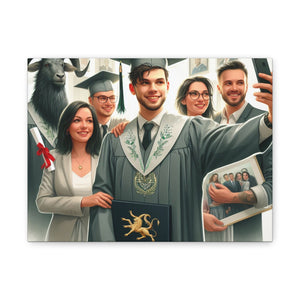 Graduation Canvas Print, Gift for Grads, Wall Art for Celebrations, Proud Graduate Decor, Customizable Artwork