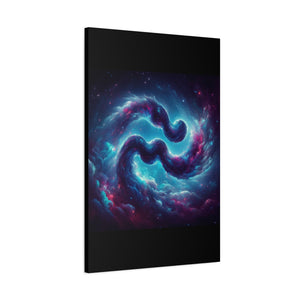 Galactic Aquarius Canvas Art Print, Cosmic Wall Decor, Nebula Artwork, Home Office Decor, Space Themed Gift