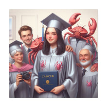 Load image into Gallery viewer, Cancer Zodiac Graduation Canvas Art, Personalized Gift for Graduates, Unique Home Decor, Wall Art, Graduation Gift Idea
