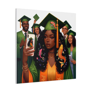 Graduation Celebration Canvas Print, Modern Art for Graduates, Unique Gift for Student, Home Decor, Thoughtful Graduation Gift