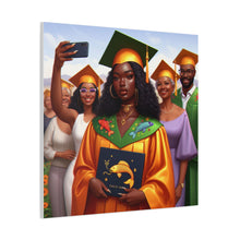 Load image into Gallery viewer, Graduation Canvas Art, Celebratory Wall Decor, College Graduation Gift, Personalized Room Decoration, Unique Art for Graduates
