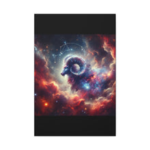 Load image into Gallery viewer, Celestial Aries Canvas Art | Zodiac Decor, Astrological Gift, Wall Art, Bedroom Decor, Motivational Decor
