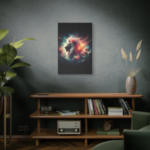 Cosmic Lion Canvas Wall Art, Abstract Lion Decor, Celestial Prints, Space Animal Artwork, Dreamy Home Decor