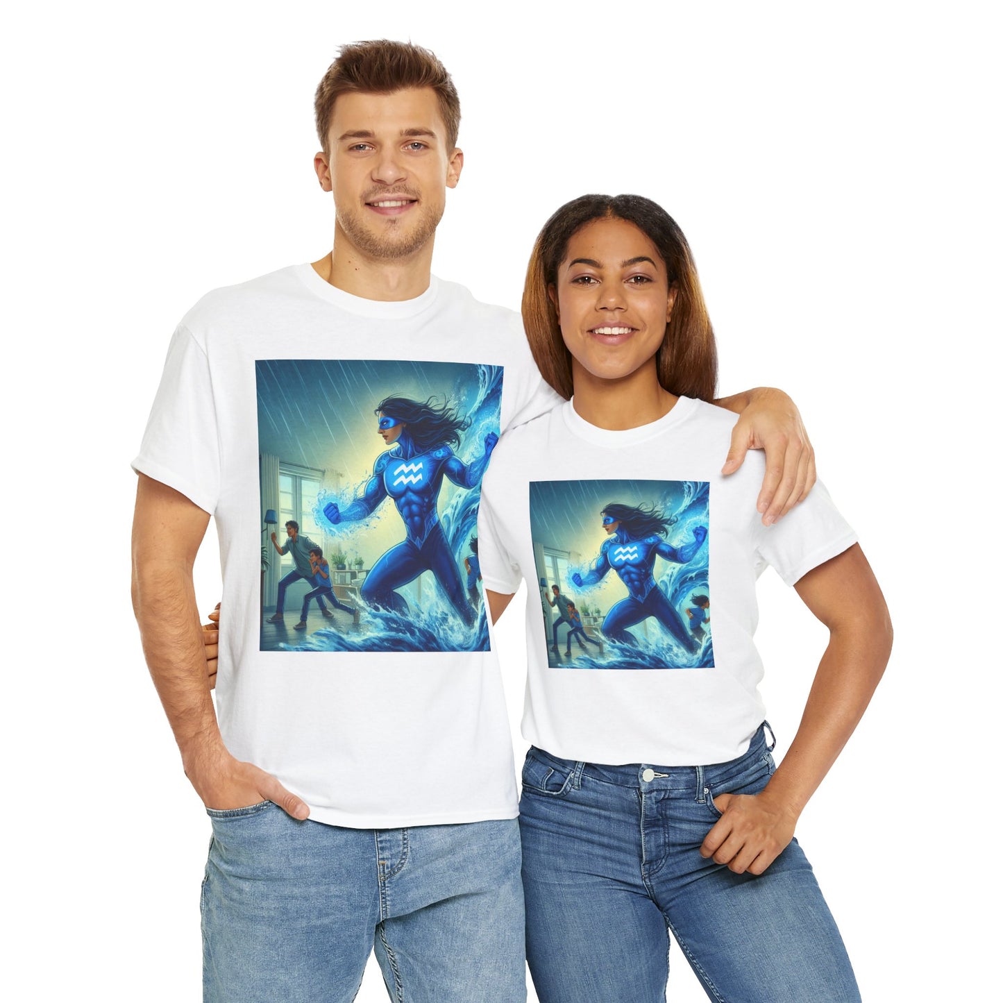 Aquarius Mother's Day (2) Unisex Heavy Cotton Tee