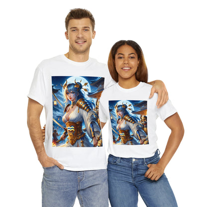 Samurai Aquarius (F4) Unisex Heavy Cotton Tee