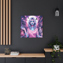 Load image into Gallery viewer, Halloween Art Canvas, Spooky Decor, Wall Art, Halloween Decoration, Witch Artwork, Gifts for Her
